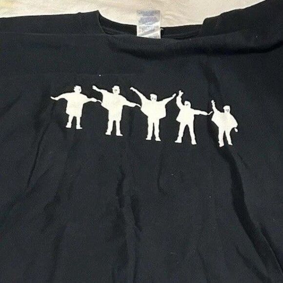 VINTAGE Y2K Fab Faux 100% Cotton Gildan Black Short Sleeve Size Men’s Large - Picture 1 of 6